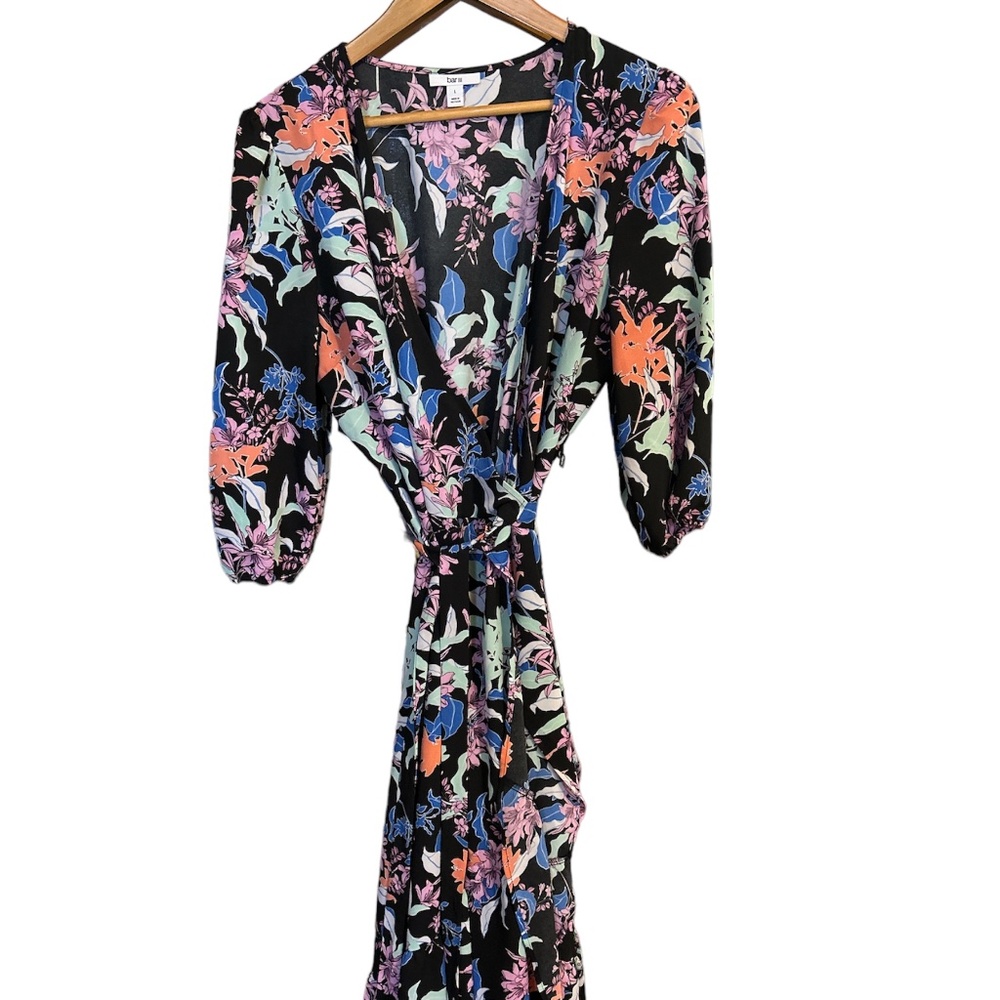 Bar III long sleeve wrap dress